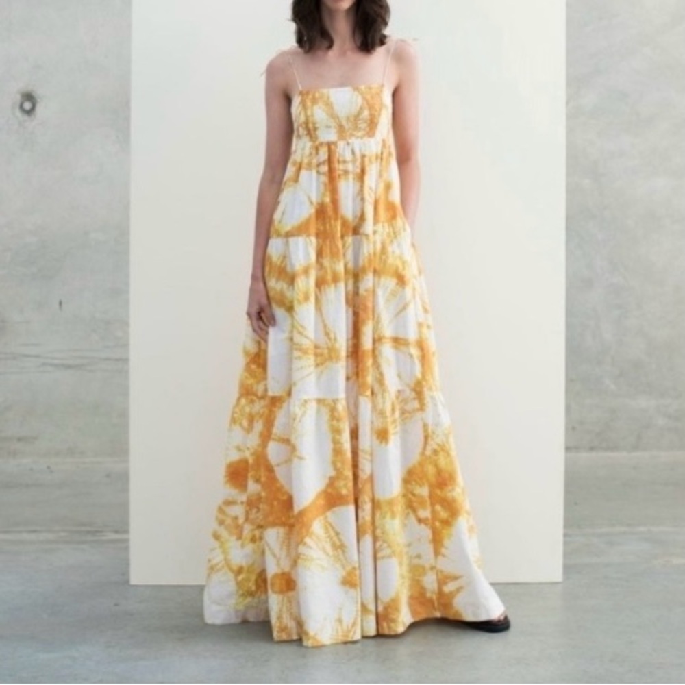 S/W/F Tie Dye Cotton Maxi Dress